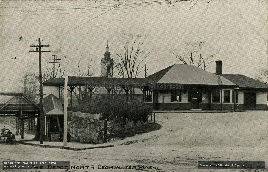 Postcard: The Depot, North Leominster, Massachusetts
